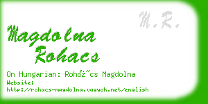 magdolna rohacs business card